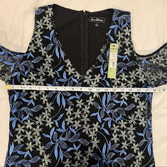 Sam Edelman NWT Cold Shoulder Embroidered Mesh Dress size 6 - Picture 10 of 13
